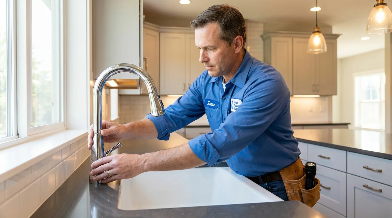 Kitchen faucet installation by Johns Plumbing LLC in Sharon Springs