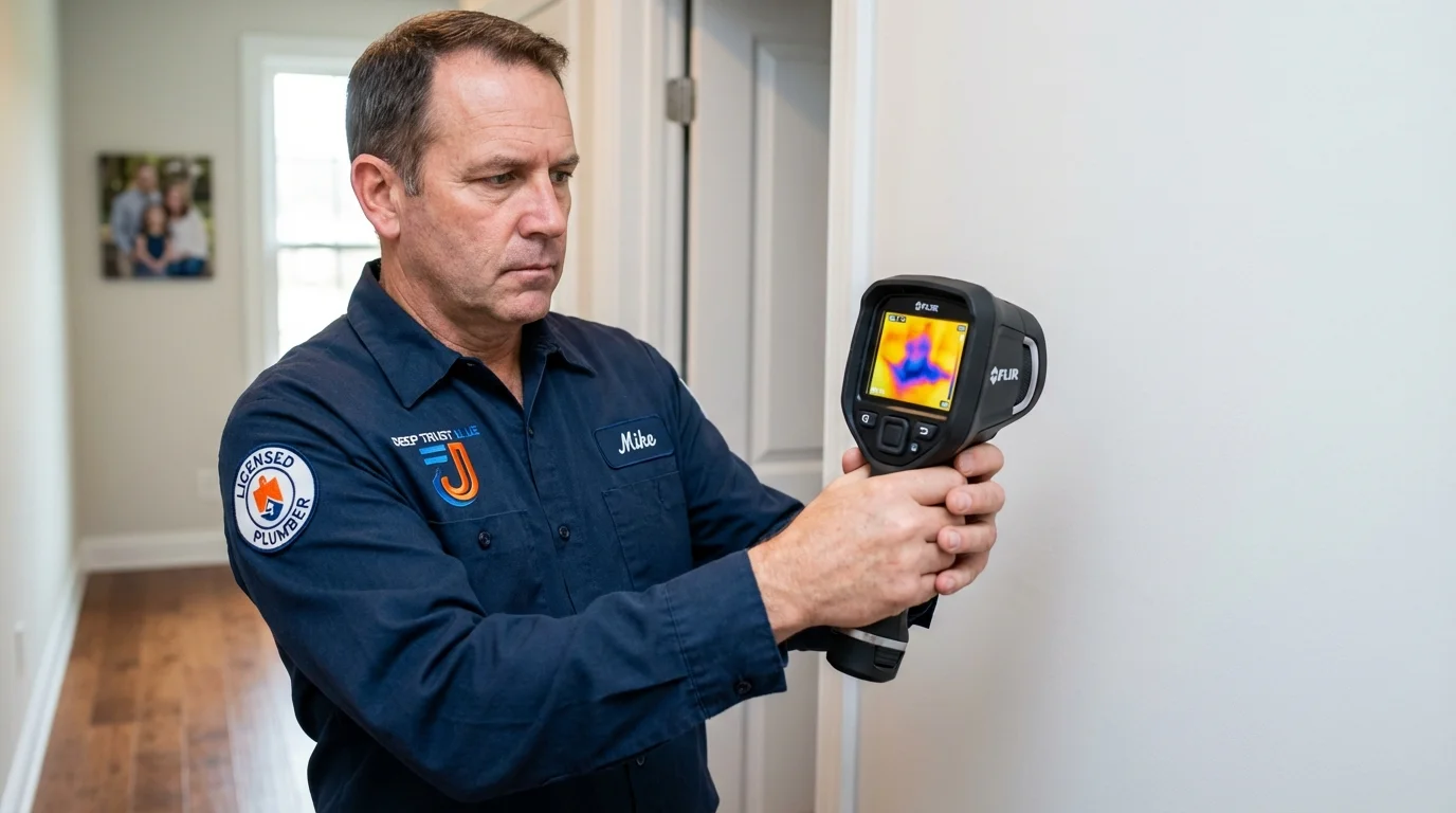 Thermal imaging leak detection by Johns Plumbing LLC in Sharon Springs